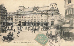 CPA Paris-La Gare Saint Lazare-206-Timbre     L2881 - Metro, Stations