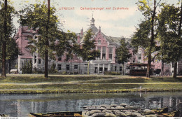 Netherlands Pays Bas Utrecht Catharijnesingel Met Zusterhuis 1916 Tramway - Tramways