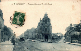 N°1535 W -cpa Le Creusot -route De Couches Et Rue St Claude- - Le Creusot
