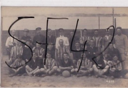 CARTE PHOTO  EQUIPE DE FOOTBALL     CAMP DE PRISONNIERS      PHOTO  SCHROEDER   BRANDENBURG - Calcio