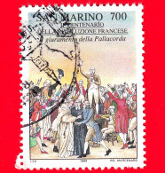 SAN MARINO - Usato - 1989 - Bicentenario Della Rivoluzione Francese - Giuramento Della Pallacorda - 700 - Oblitérés