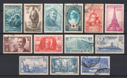 - FRANCE N° 417/30 Oblitérés - 13 Timbres 1938-39 Avec Ministère P.T.T. - Cote 101,30 € - - Gebruikt