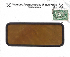 Hamburg-Amerikanische UhrenfabriK Schramberg (lettre Couleur Vert Pb De Scann) - Brieven En Documenten