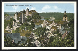 AK Hohnstein / Elbe, Ortsansicht Mit Burg Aus Der Vogelschau  - Hohnstein (Saechs. Schweiz)