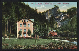 AK Hohnstein /Sa., Hotel Zum Polenztal Mit Umgebung  - Hohnstein (Sächs. Schweiz)