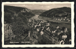 AK Stadt Wehlen /Sächs. Schweiz, Gesamtansicht Aus Der Vogelschau  - Wehlen