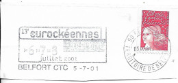 FRANCE. POSTMARK. EUROCKÉENNES. BELFORT. 2001 - 1961-....