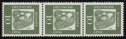 350x Bed. Deutsche X 10 Pf 500er-Rolle, 3er-Streifen + Nr. ** - Rollo De Sellos