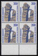 1407 SWK 350 Pf UR-Viererbl. ** Postfrisch - Unused Stamps