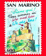 SAN MARINO - Usato - 1990 - Anno Europeo Del Turismo - Rocca Di San Marino  - 600 - Used Stamps