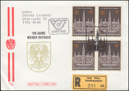 Österreich 1752 Rathaus Wien Schmuck-R-FDC WIEN 23.9.1983 Sonder-R-Zettel - Sonstige & Ohne Zuordnung