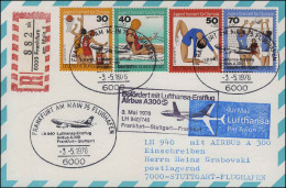 Erstflug Airbus A300 LH 940 Lufthansa R-Postkarte Frankfurt / Stuttgart 3.5.1976 - First Flight Covers