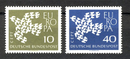 367-368xv Europa 1961, Geriffelte Gummierung, Satz Postfrisch ** - Unused Stamps