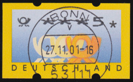 3.3 Posthörner Sielaff 5er-Stufe (Fehlprogrammierung) Gestempelt BONN 27.11.01 - Machine Labels [ATM]
