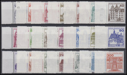 532ff BuS 21 Werte Komplett, Seitenrand, Satz ** - Unused Stamps