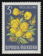 1212 Alpenflora, Europäische Trollblume (Trollius Europaeus) 3 S, Postfrisch  ** - Nuovi