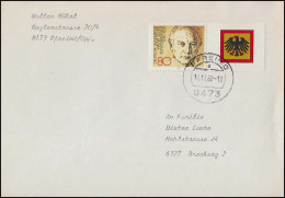 1159 Walter Scheel Mit Zierfeld Aus Block 18 Als EF Auf FDC PFREIMD 10.11.1982 - Otros & Sin Clasificación