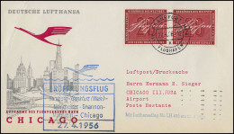 Eröffnungsflug Lufthansa LH 432 Chicago, Frankfurt 27.4.1956 / Chicago 28.4.56 - First Flight Covers