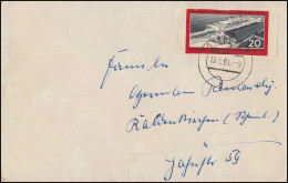 805B Eisenbahnfähre Sassnitz 1960 - Geschnitten Auf Brief STENDAL 18.1.61 - Lettres & Documents