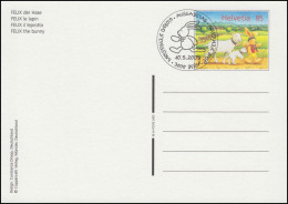 Schweiz Postkarte P 312 Felix Der Hase 2005 Fahrt Mit Sessellift, ESSt Bern - Ganzsachen