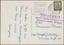 Verzögert Durch Falsche Ortsangabe! Postamt 4051 Breyell: Stempel Auf AK 10.8.62 - Other & Unclassified