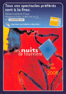 FNAC Les Nuits De Fourvière Juin Aout 2008 PUB Publicité  Spectacle   N° 1 \MK3034 - Werbepostkarten
