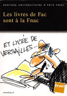 FNAC Livres De Fac Et Lycée De Versailles  PUB Publicité  Spectacle   N° 2 \MK3034 - Publicité