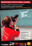 FNAC Marathon Photo Canon 2012  PUB Publicité  Spectacle   N° 20 \MK3034 - Publicidad