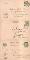 -Lot-Ganzsachen -Entier Postaux - Bavière- - Interi Postali
