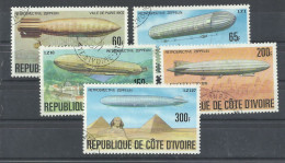 COTE  DE  DIVORE   YVERT  434/38 - Zeppelin
