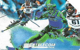 Italy: Telecom Italia - Campionati Mondiali Di Sci-Sestriere 1997 - Öff. Werbe-TK