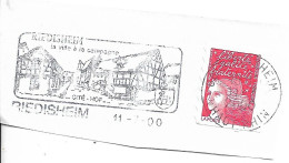 FRANCE. POSTMARK. RIEDISHEIM. 2000 - 1961-....