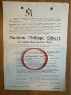 Madame Philippe Gilbert Nee Dauw Isabelle *1837 Louvain +189@ Leuven Abbaye Parc Heverlee Ravelli - Obituary Notices