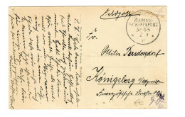 AK Alter Fischer, Marine Schiffspost No. 48 Nach Königsberg Als Feldpost, 1915 - Cartas & Documentos