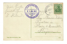AK Helgoland: 1912 Seepost Hamburg - Helgoland, Turbinenschnelldampfer Kaiser - Cartas & Documentos