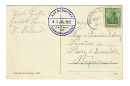 AK Helgoland: 1912 Seepost Hamburg - Helgoland, Turbinenschnelldampfer Kaiser - Brieven En Documenten