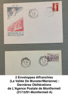 MONTFERMEIL : 3 Enveloppes Affranchies & 1 Timbre (MuséeC. Peyre/Agence Postale) / 3 Cartes Postales (n’ont Pas Circulé- - Otros & Sin Clasificación
