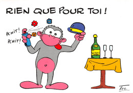 HUMOUR Gourmandise SINGE Champagne  Carte Humouristique   26  (scan Recto Verso) MD2501BIS - Humor