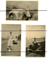 4 PHOTOGRAPHIES . Automobile, Ancienne Voiture . Cabriolet , - Automobile