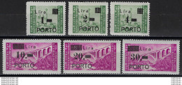 1946 Litorale Sloveno F.lli Segnatasse MNH Sass. N. 8/13 - Otros & Sin Clasificación