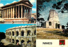 NIMES La Maison Carree Les Arenes La Tour Magne 11(scan Recto-verso) MD2521 - Nîmes