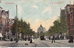 Netherlands Pays Bas Amsterdam N.Z. Voorburgwal Tram 1909 - Tranvía