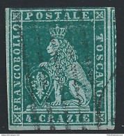 1851-52 TOSCANA, N° 6c  4 Cr.  USATO - Toscane