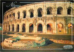 NIMES Les Arenes De Nuit 4(scan Recto-verso) MD2527 - Nîmes