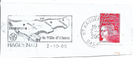 FRANCE. POSTMARK. HAGUENAU. 2000 - 1961-....