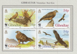 GIBRALTAR 1996 WWF Birds Of Prey Mi 774-777 MNH(**) Fauna 551 - Aigles & Rapaces Diurnes