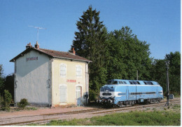 Manoeuvre D'un Train CC 65006 En Gare D'Epiry-Montreuillon (58) En 1996 _ CPM - Stazioni Con Treni