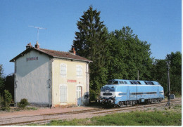 Manoeuvre D'un Train CC 65006 En Gare D'Epiry-Montreuillon (58) En 1996 _ CPM - Gares - Avec Trains