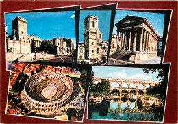 NIMES Le Palais Des Papes La Cathedrale La Maison Carree 3(scan Recto-verso) MD2541 - Nîmes