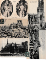 N  110 Lot 100 CPA Différentes De La Cathédrale De Reims - Monumenti